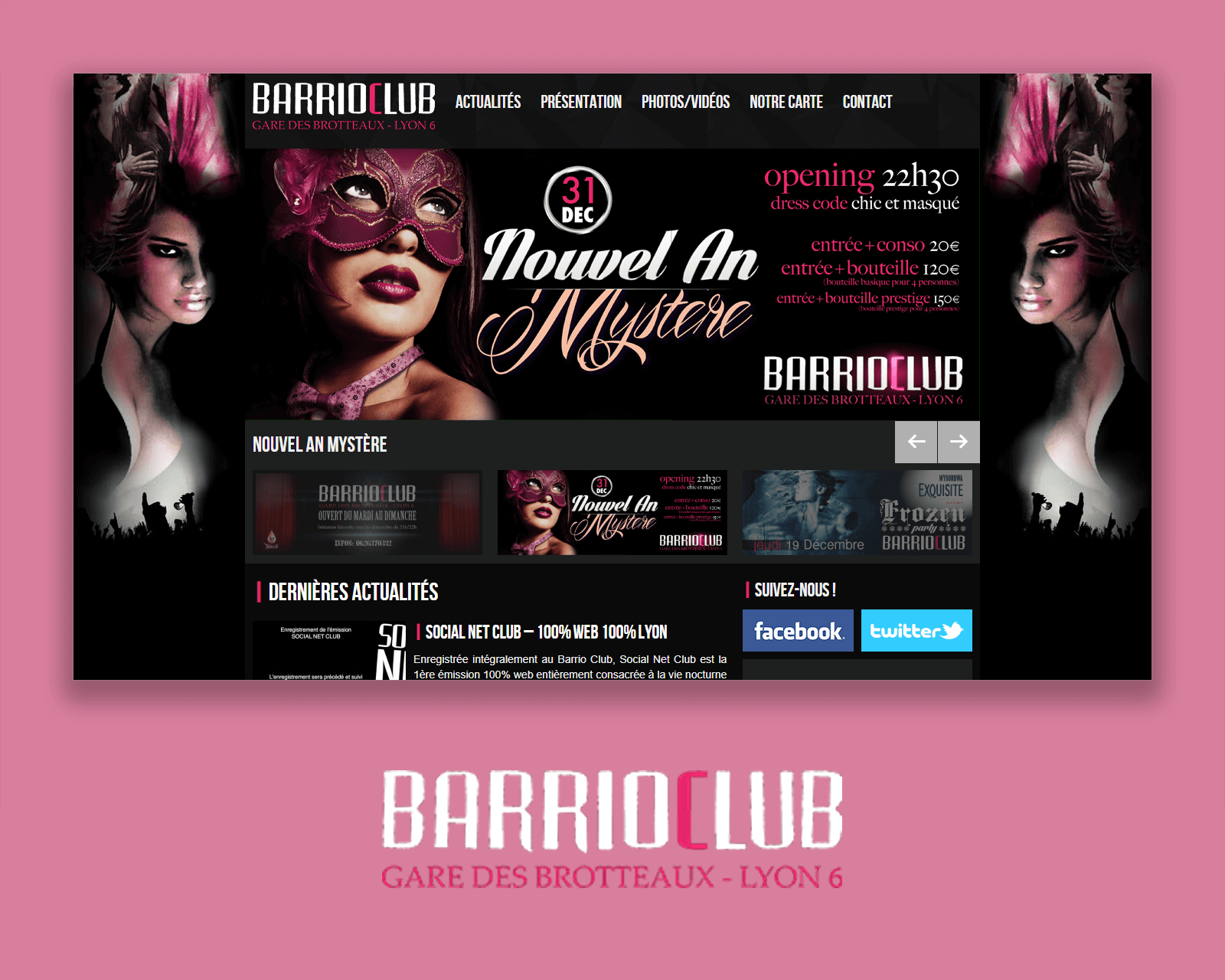 Site vitrine Barrio Club latino chic Lyon
