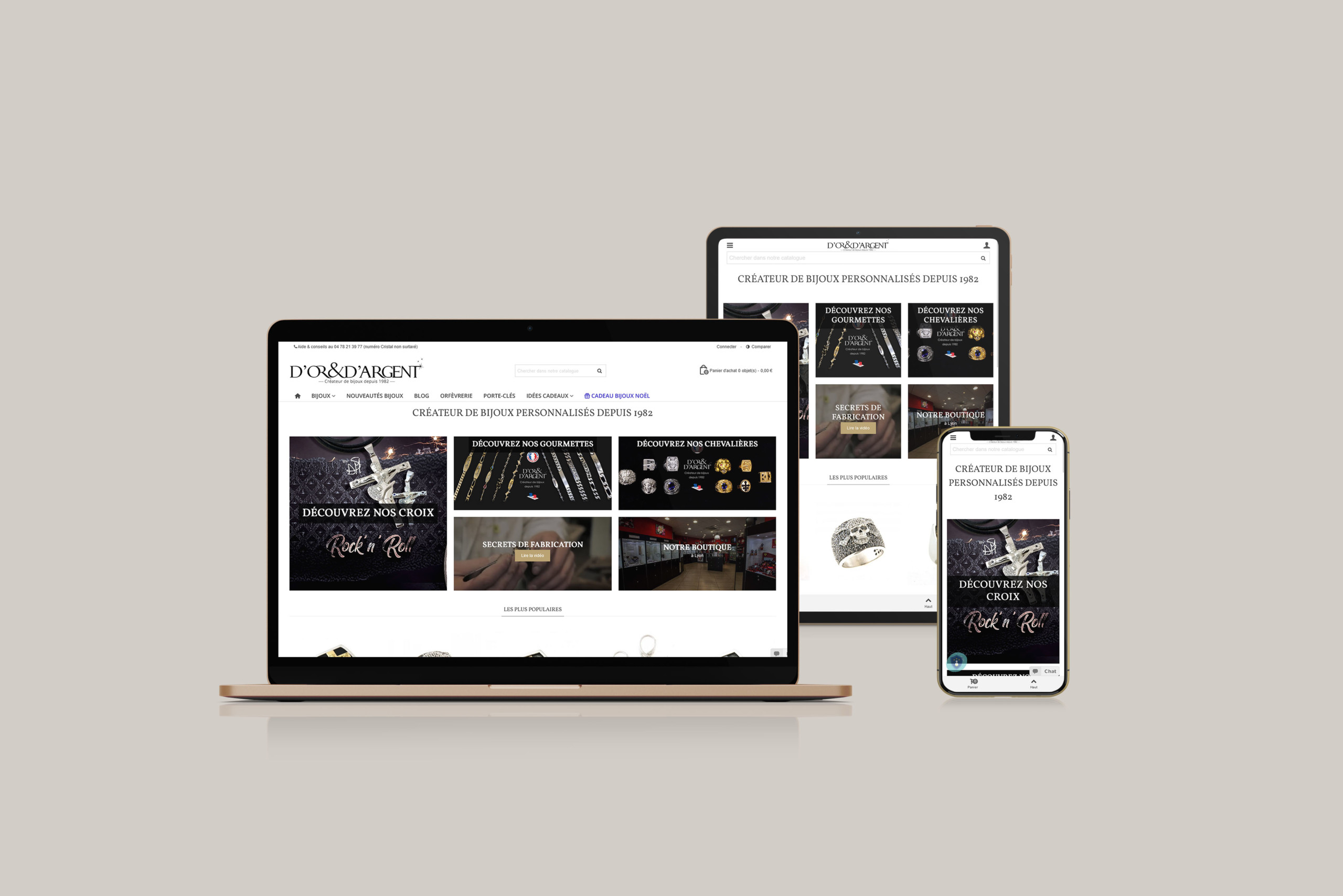 Site e-commerce D'Or et d'Argent refonte 2022