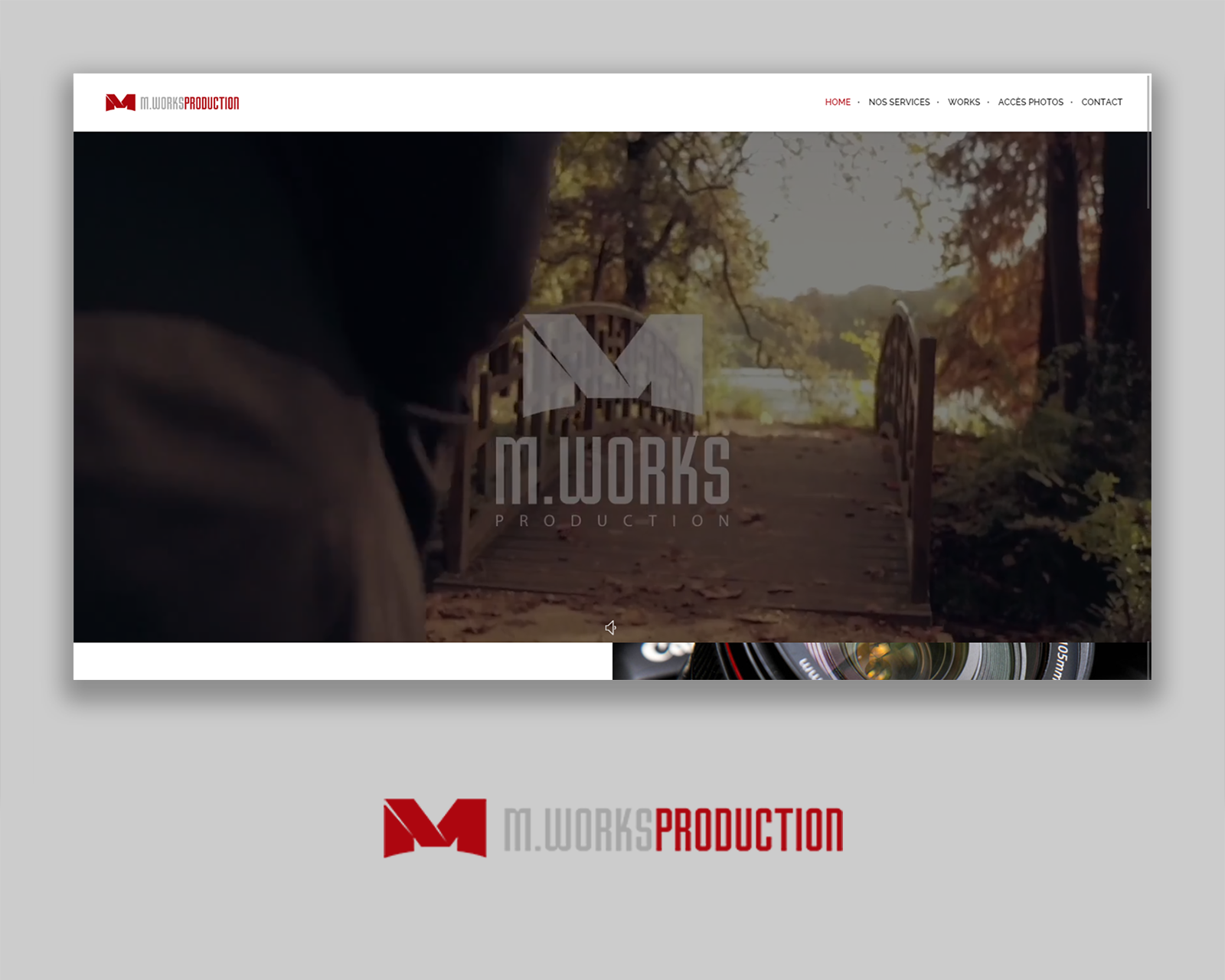 Site vitrine M WORKS Production équipe de production vidéo